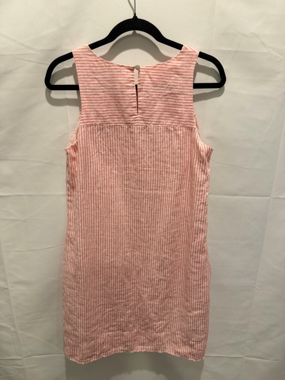 Tommy Bahama Pink & White Stripe Sleeveless A-Line Dress.size S 100%linen,spring - Picture 5 of 6